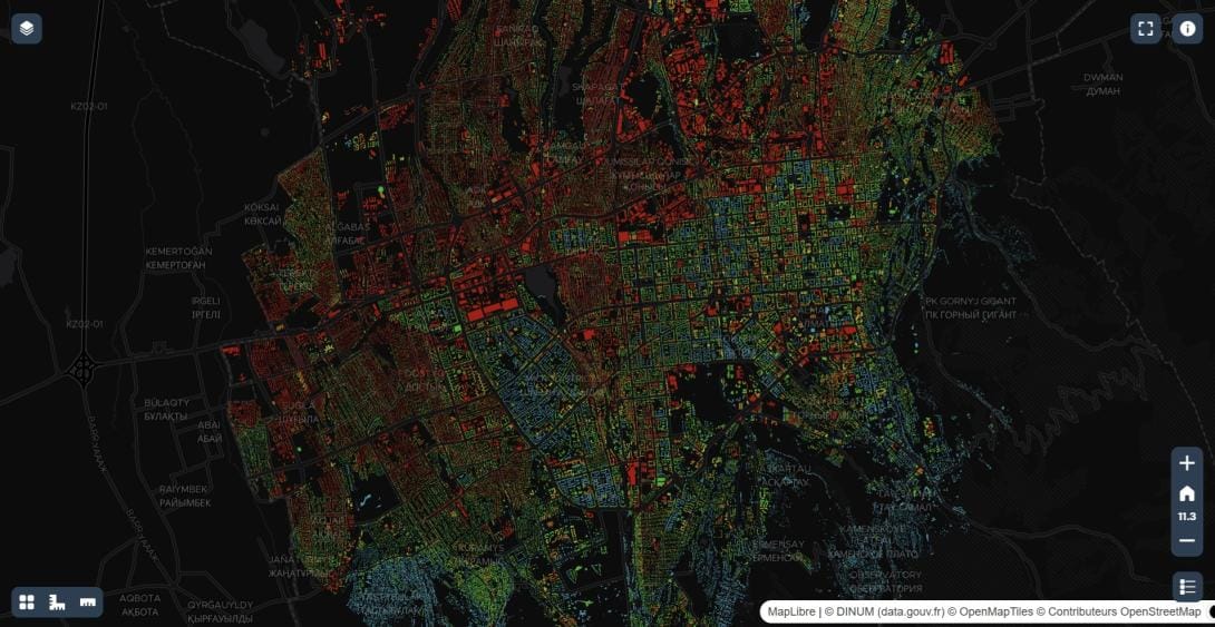 Oasis-meter - a map of heat islands in Almaty