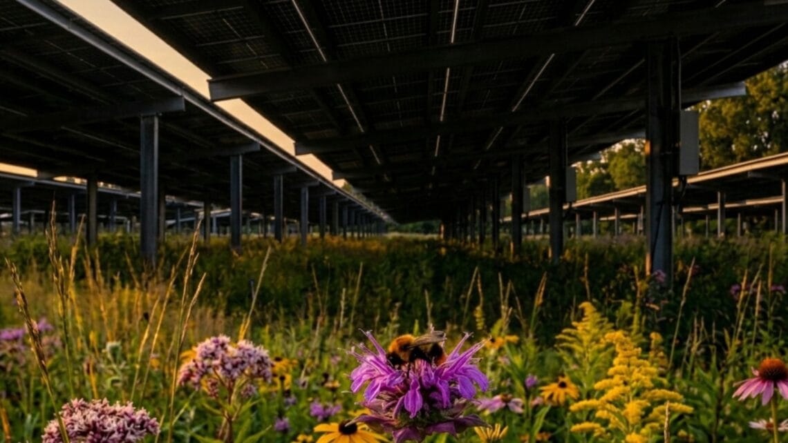 Solar farms have unexpectedly become a lifeline for bees.