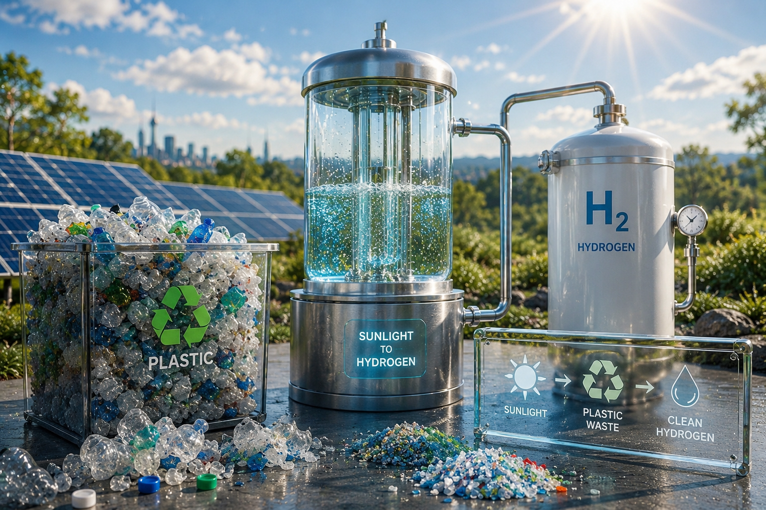 Australian scientists have learned to turn plastic waste into hydrogen using sunlight.