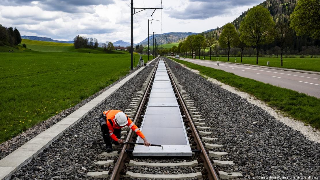 Swiss startup with solar panels directly between the rails proves successful