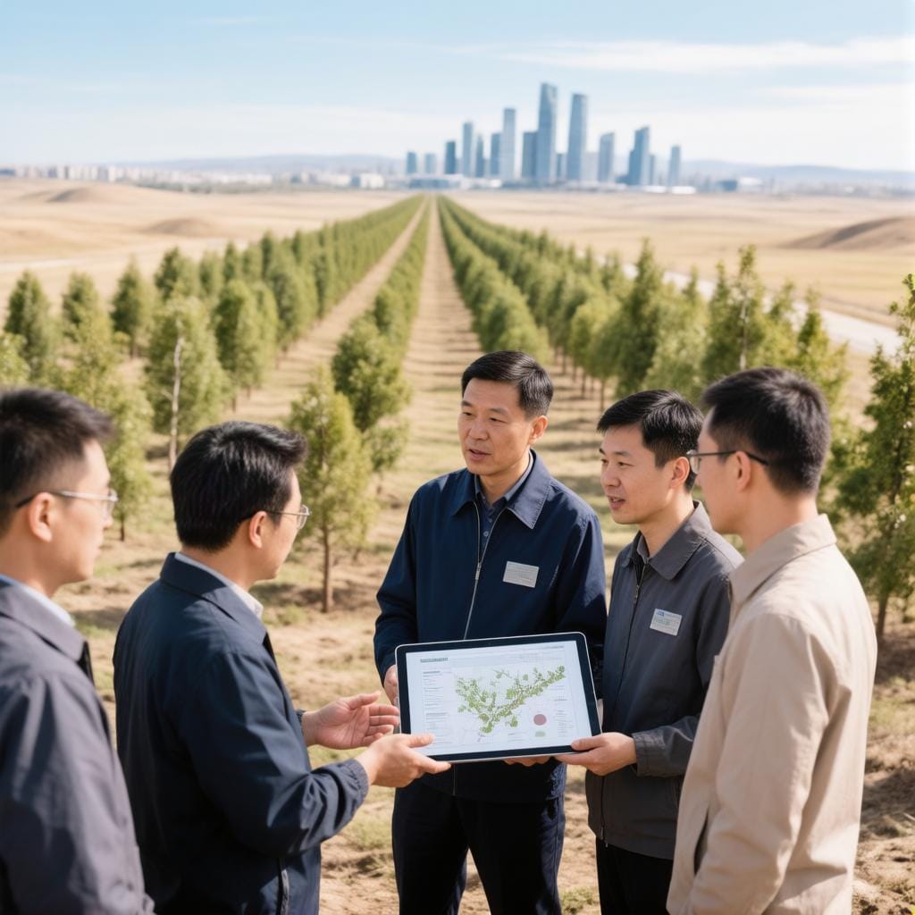 阿斯塔纳郊区携手中国专家共建防护林带