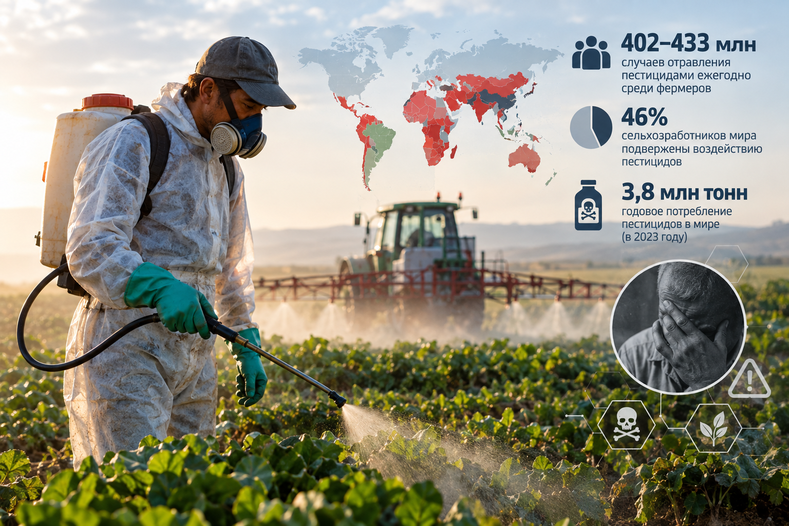 Pesticides poison up to 433 million farmers worldwide every year