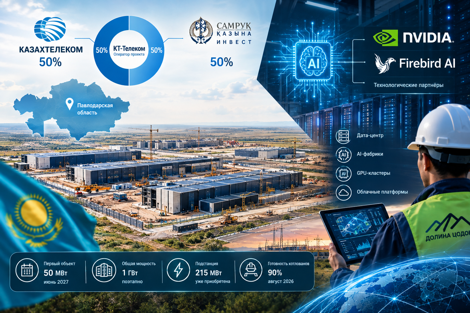 Kazakhtelecom sold part of its stake in the operator of the Data Center Valley