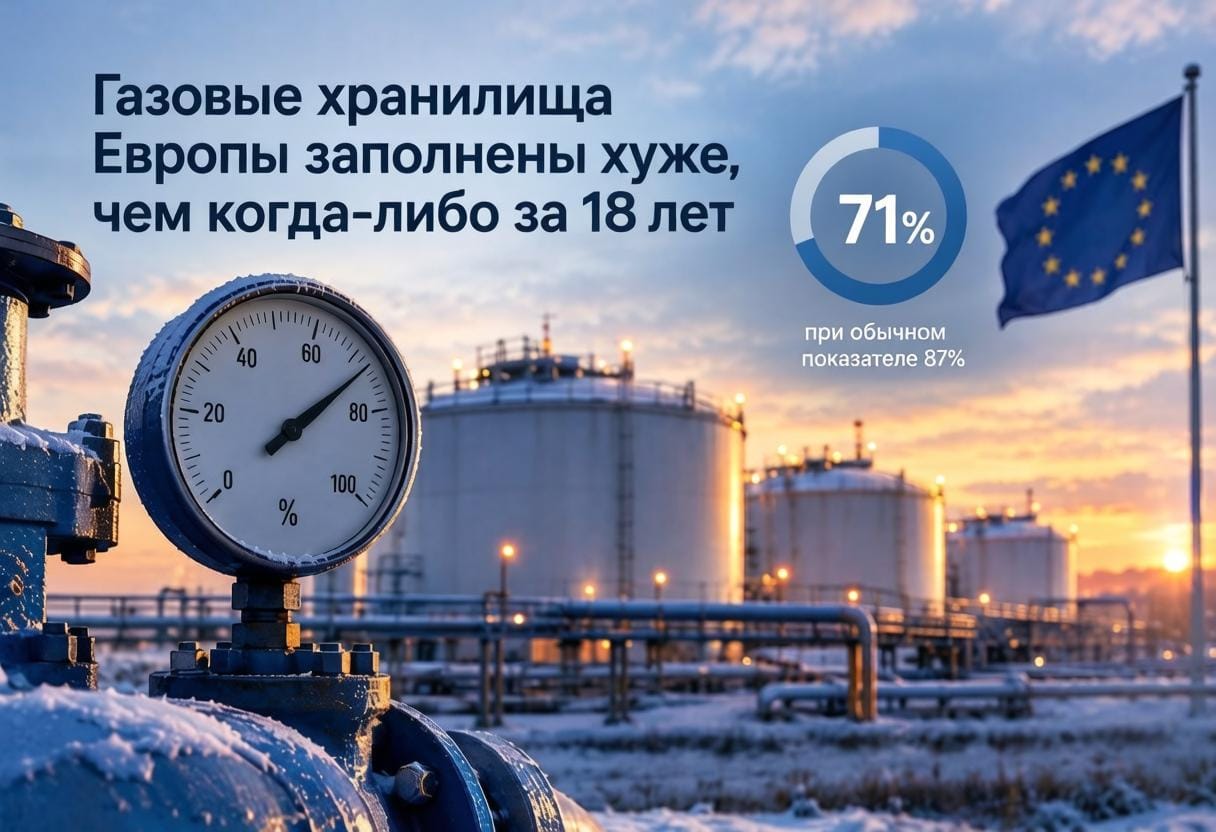 Europe's gas storage is filled worse than ever in 18 years