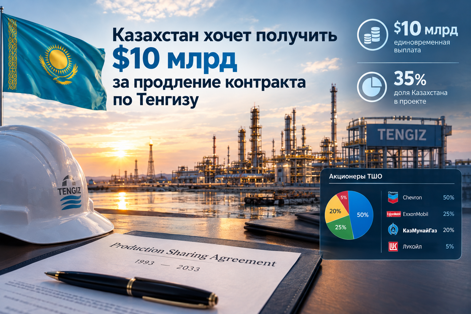 Kazakhstan wants $10 billion for extending the Tengiz contract