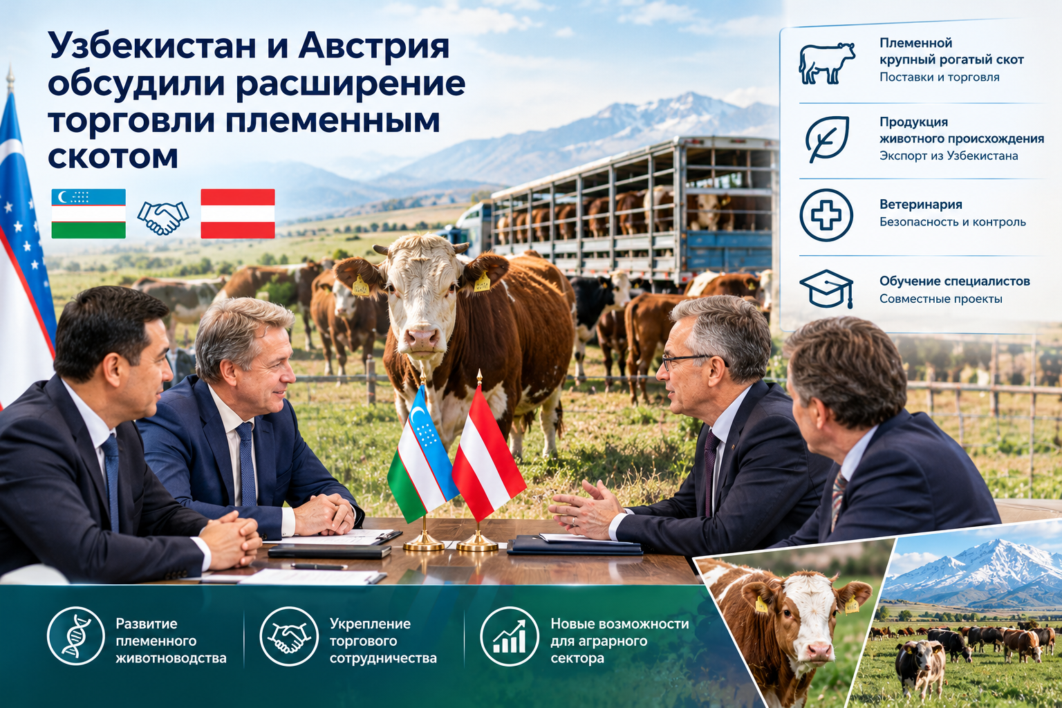 Uzbekistan and Austria discussed expanding trade in breeding livestock