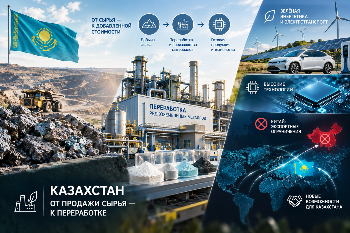 Казахстан хочет перейти от продажи редкоземельного сырья к его переработке