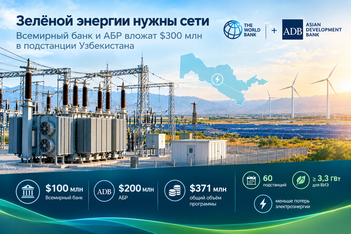 Всемирный банк и АБР профинансируют модернизацию подстанций Узбекистана