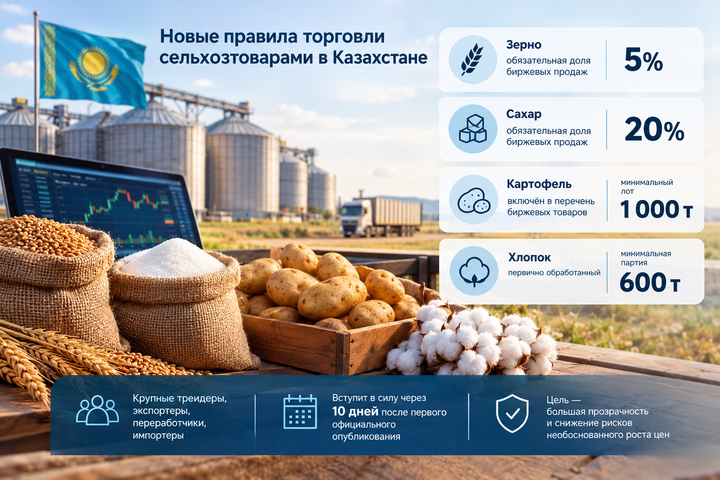 Новые правила торговли сельхозтоварами в Казахстане