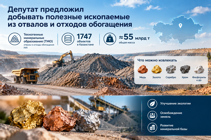 Депутат предложил добывать полезные ископаемые из отвалов и отходов обогащения
